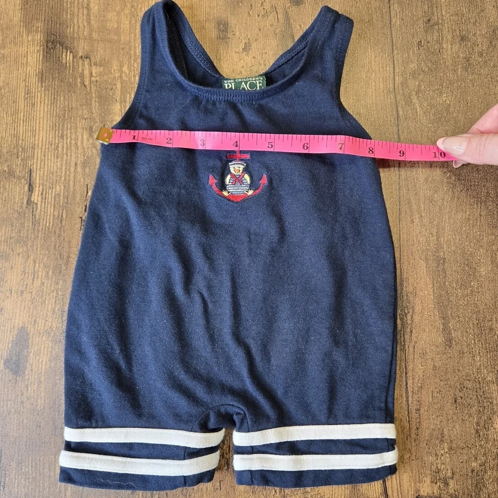 Vtg‎ The Childrens Place Bodysuit 12 Months Sailor Duck 1920s Inspo Stripes